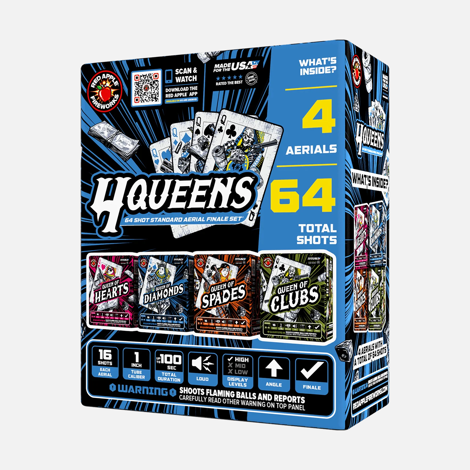 4 Queens™ 64 Shots Standard Aerial Finale Set® - Image 5