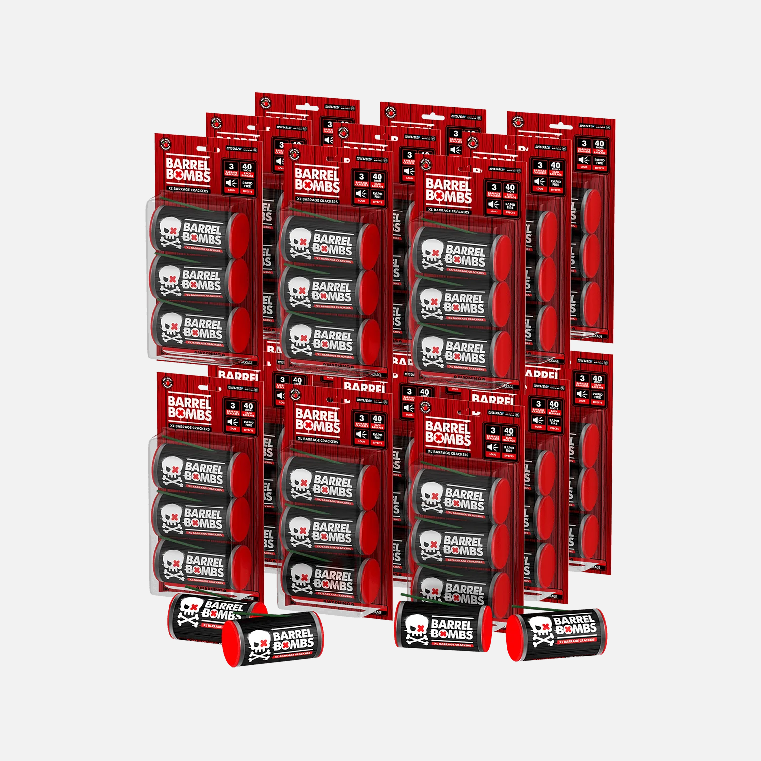 Barrel Bombs® 40 Shot XL® Barrage Crackers - Image 4