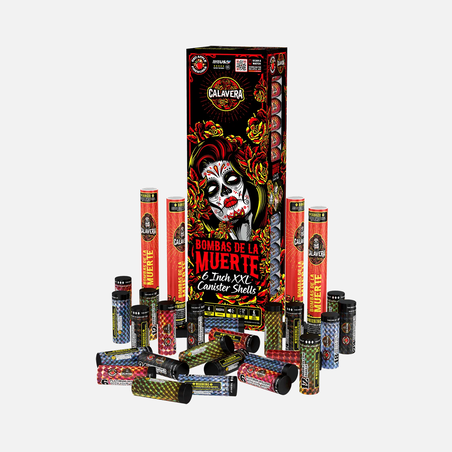 Bombas De La Muerte™ 24 Shot 6-Inch XXL™ Canister Shells - Image 5