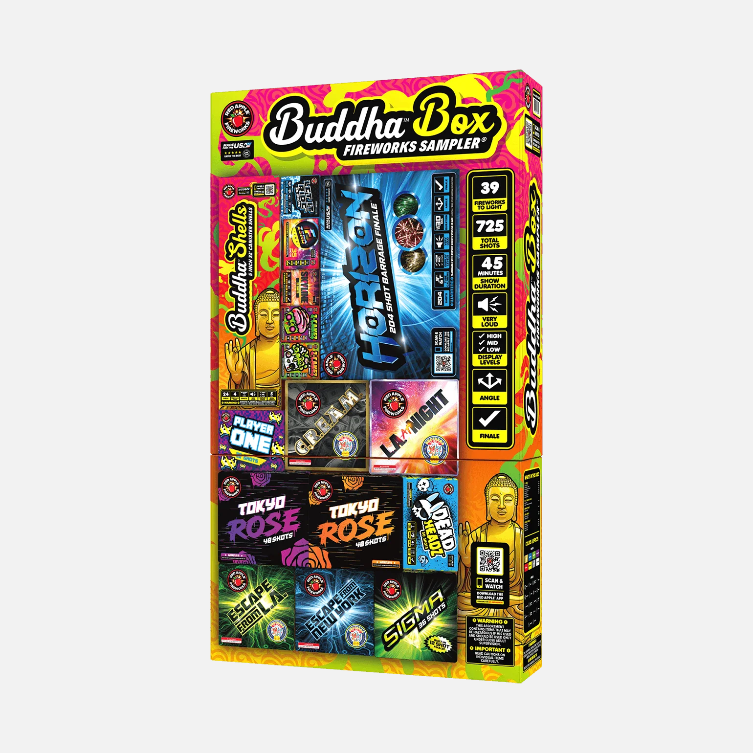 Buddha® Box 725 Shot Fireworks Sampler®