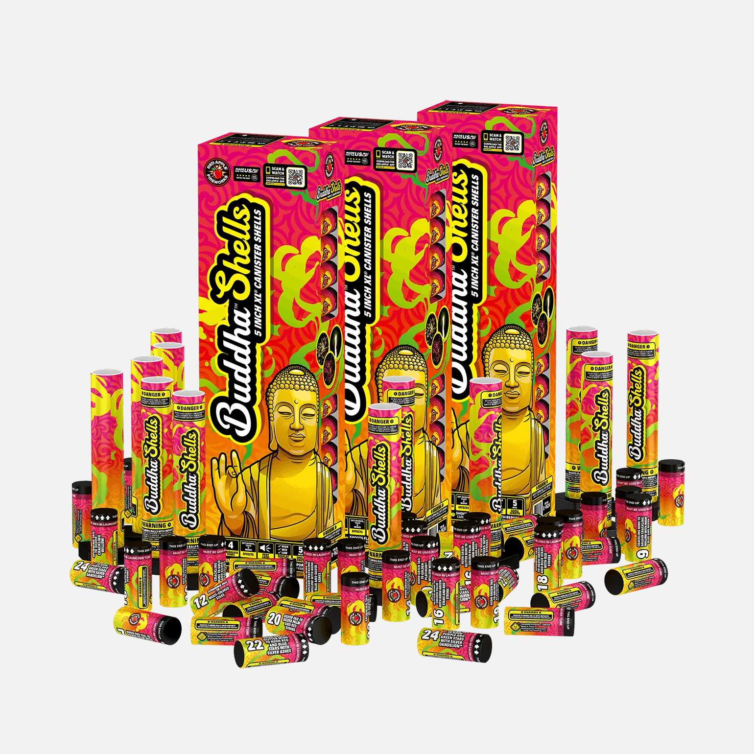 Buddha® Shells 24 Shot 5" XL® Canister Shells - Image 4
