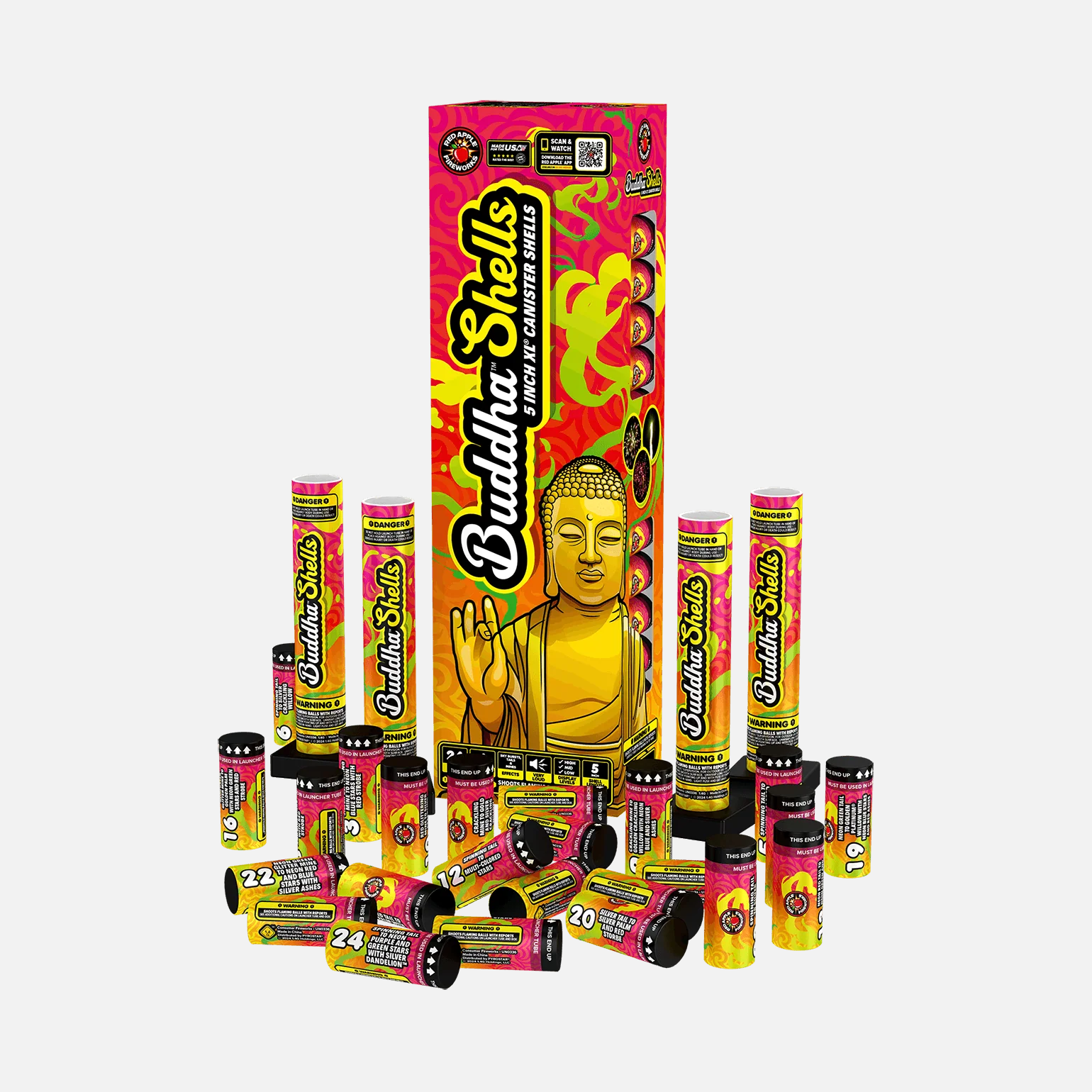 Buddha® Shells 24 Shot 5" XL® Canister Shells - Image 5
