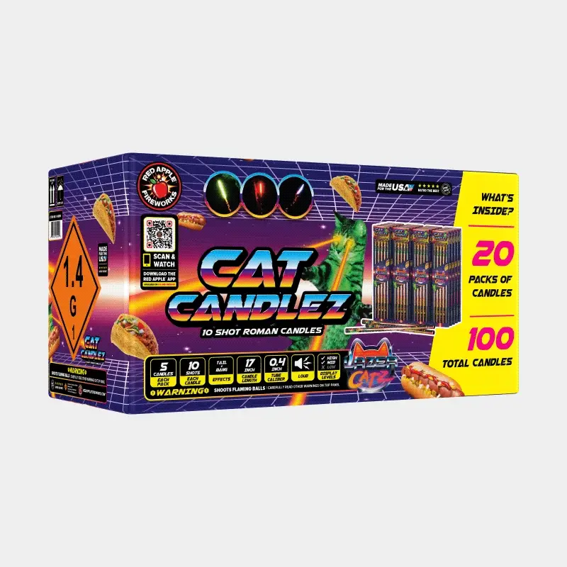 Cat Candlez™ 10 Shots Roman Candles - Image 3