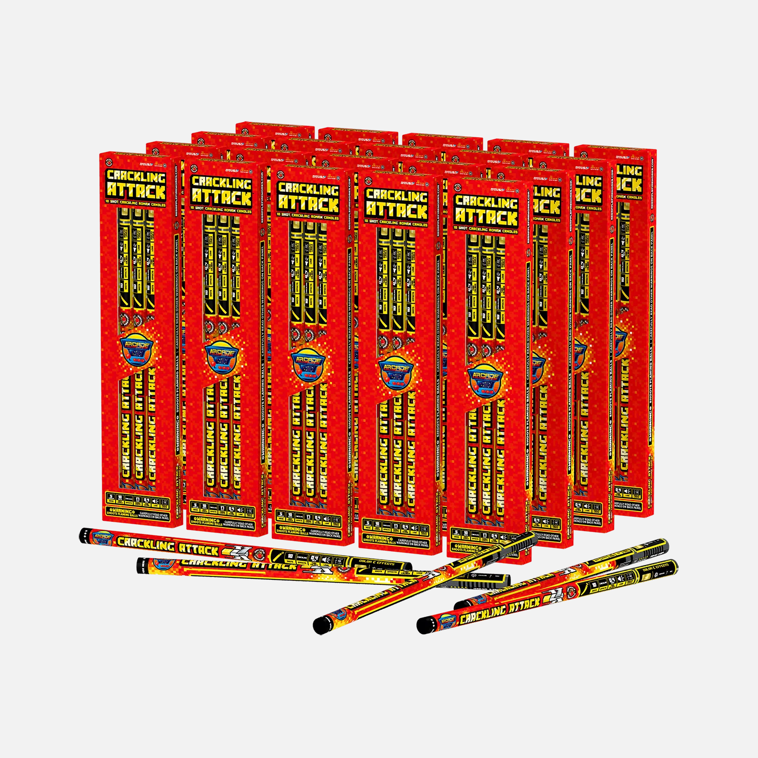 Crackling Attack™ 10 Shots Roman Candles - Image 4