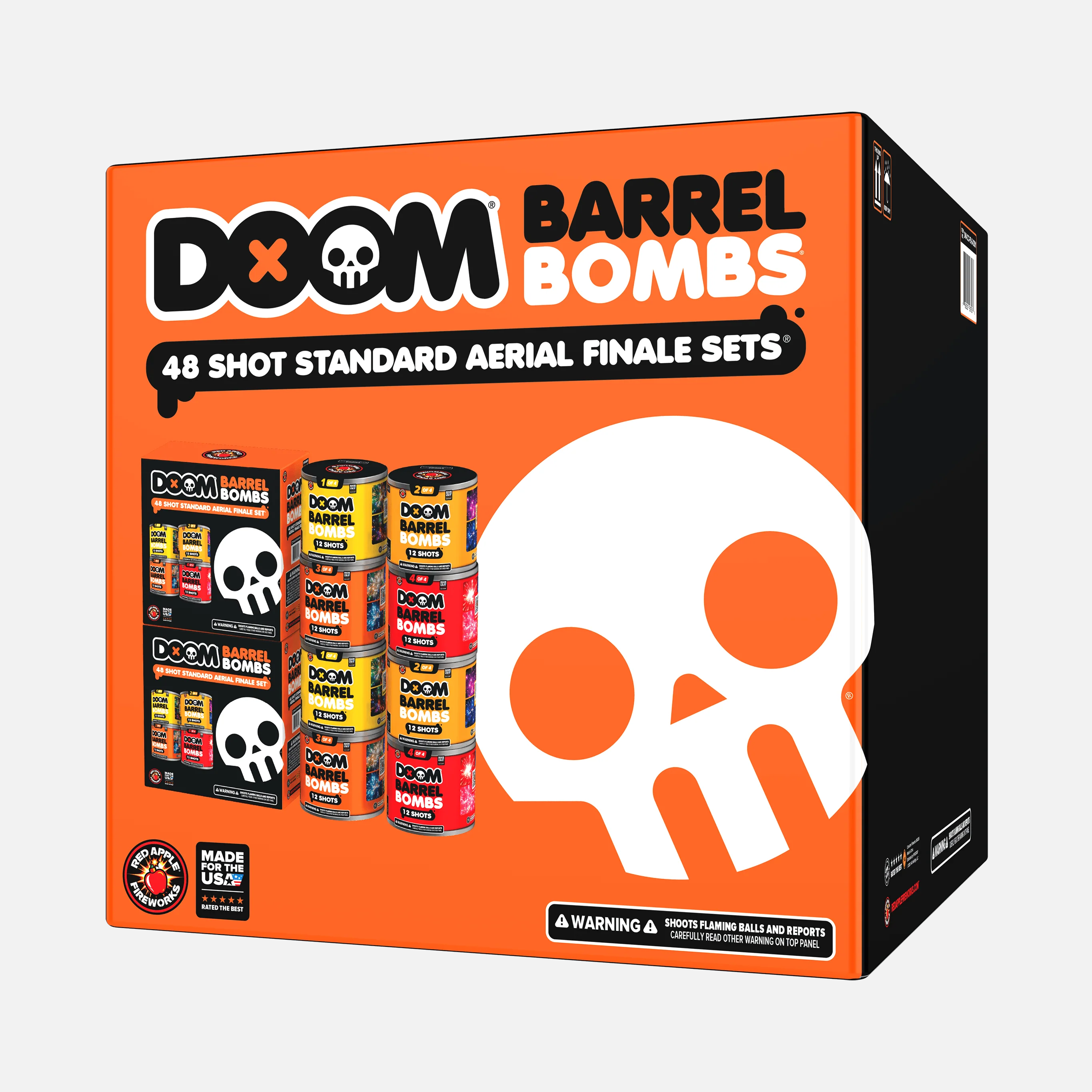 DOOMĀ® Barrel Bombs® 48 Shot Standard Aerial Finale SetsĀ®Ā