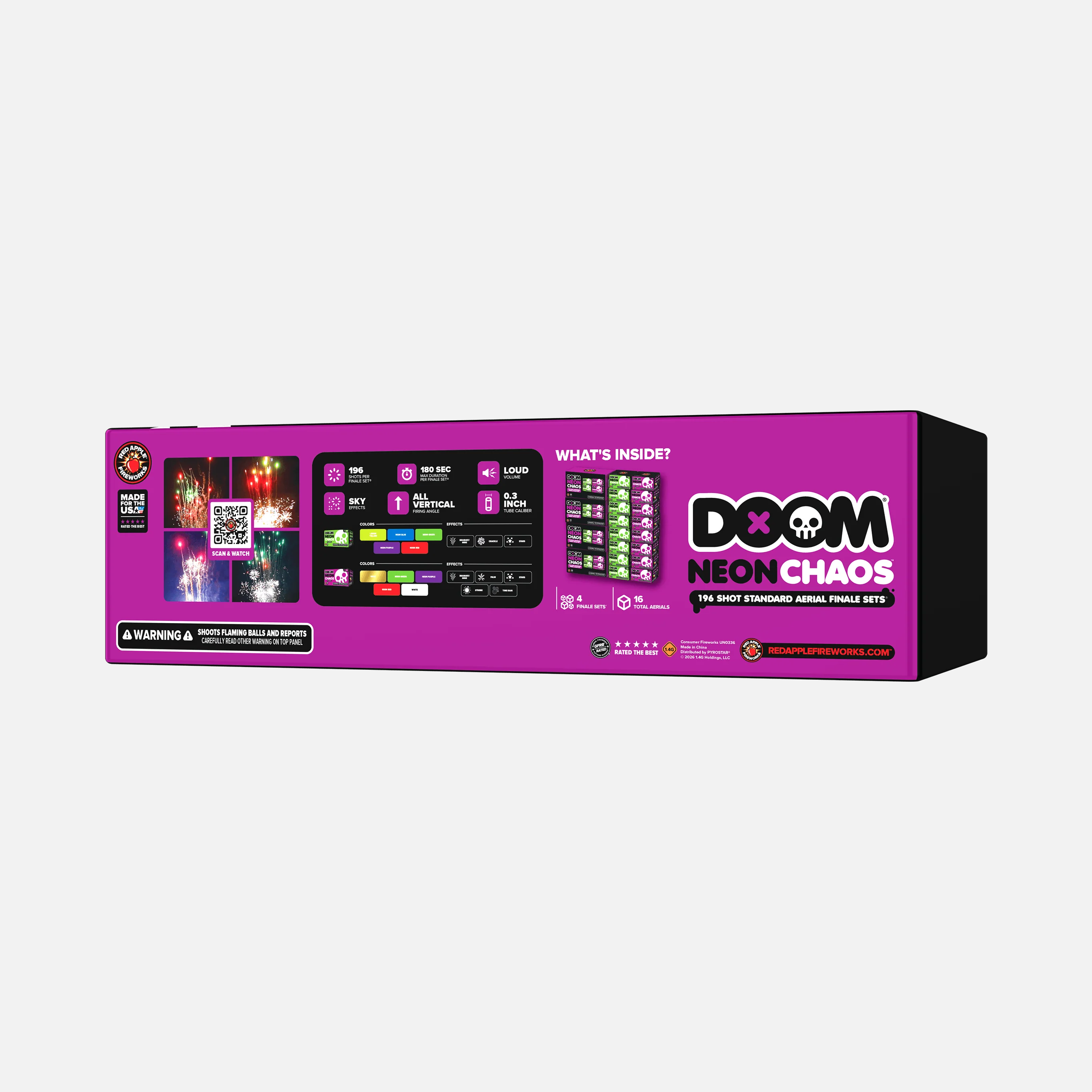 DOOM® Neon Chaos⢠196 Shots Standard Aerial Finale Sets® - Image 3