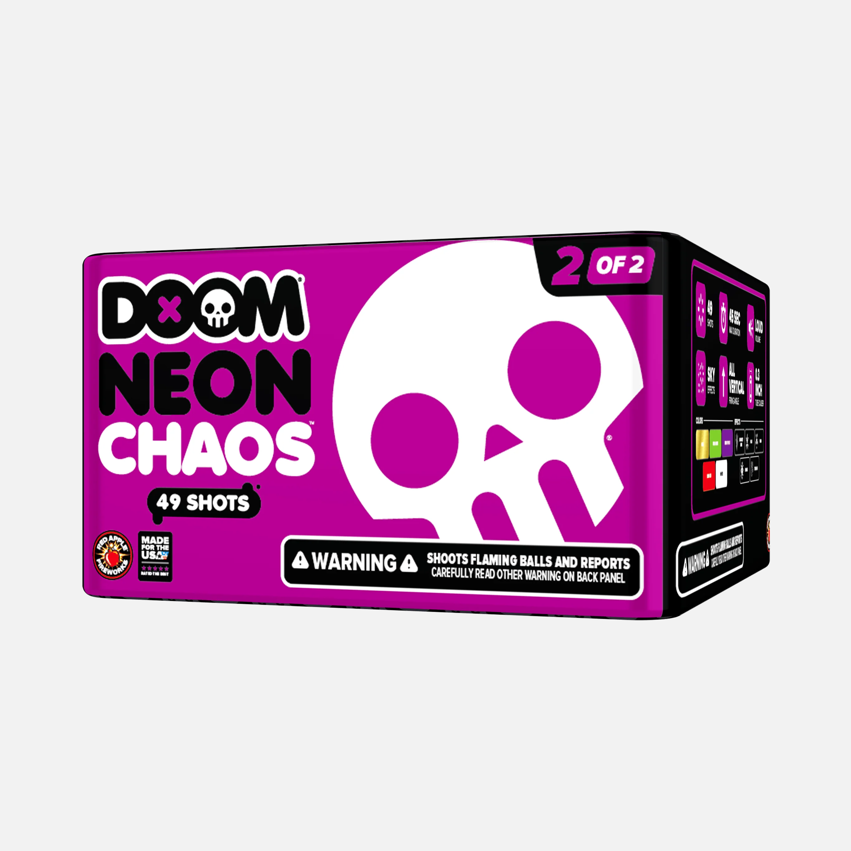 DOOM® Neon Chaos⢠196 Shots Standard Aerial Finale Sets® - Image 7