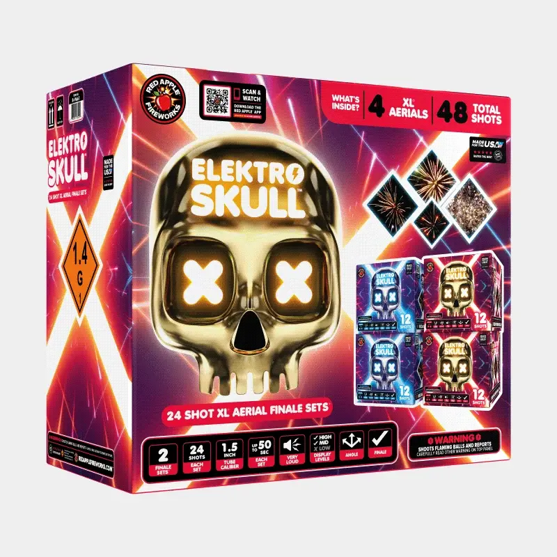 Electro Skull™ 24 Shot XL® Aerial Finale Set® - Image 3