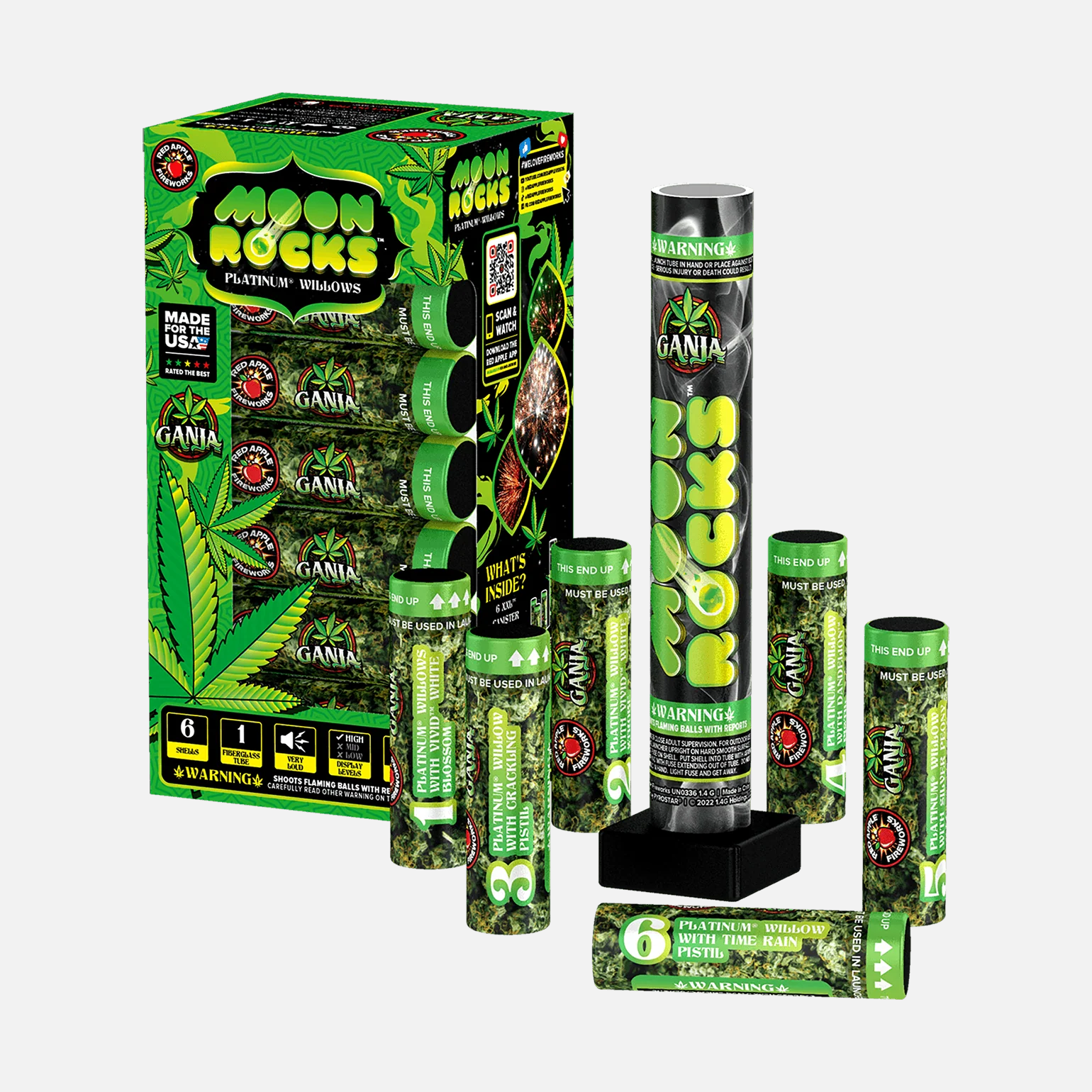 Ganja® Moon Rocks™ 6 Shot 6-Inch XXL™ Canister Shells - Image 5