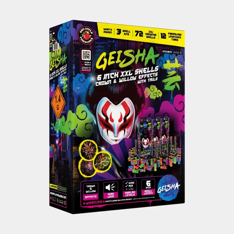 Geisha® 24 Shot 6-Inch XXL™ Canister Shells - Image 3