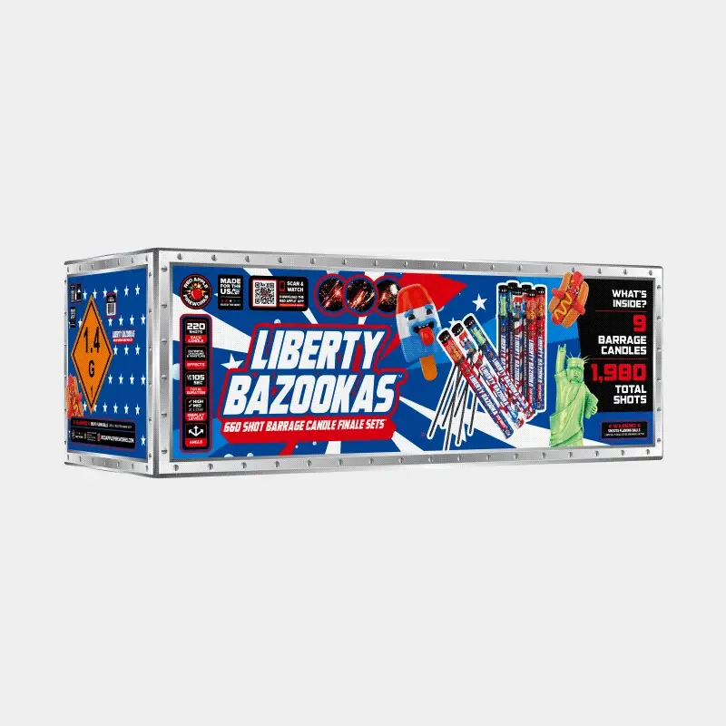 Liberty Bazookas™ 660 Shot Barrage Candle Finale Set® - Image 3