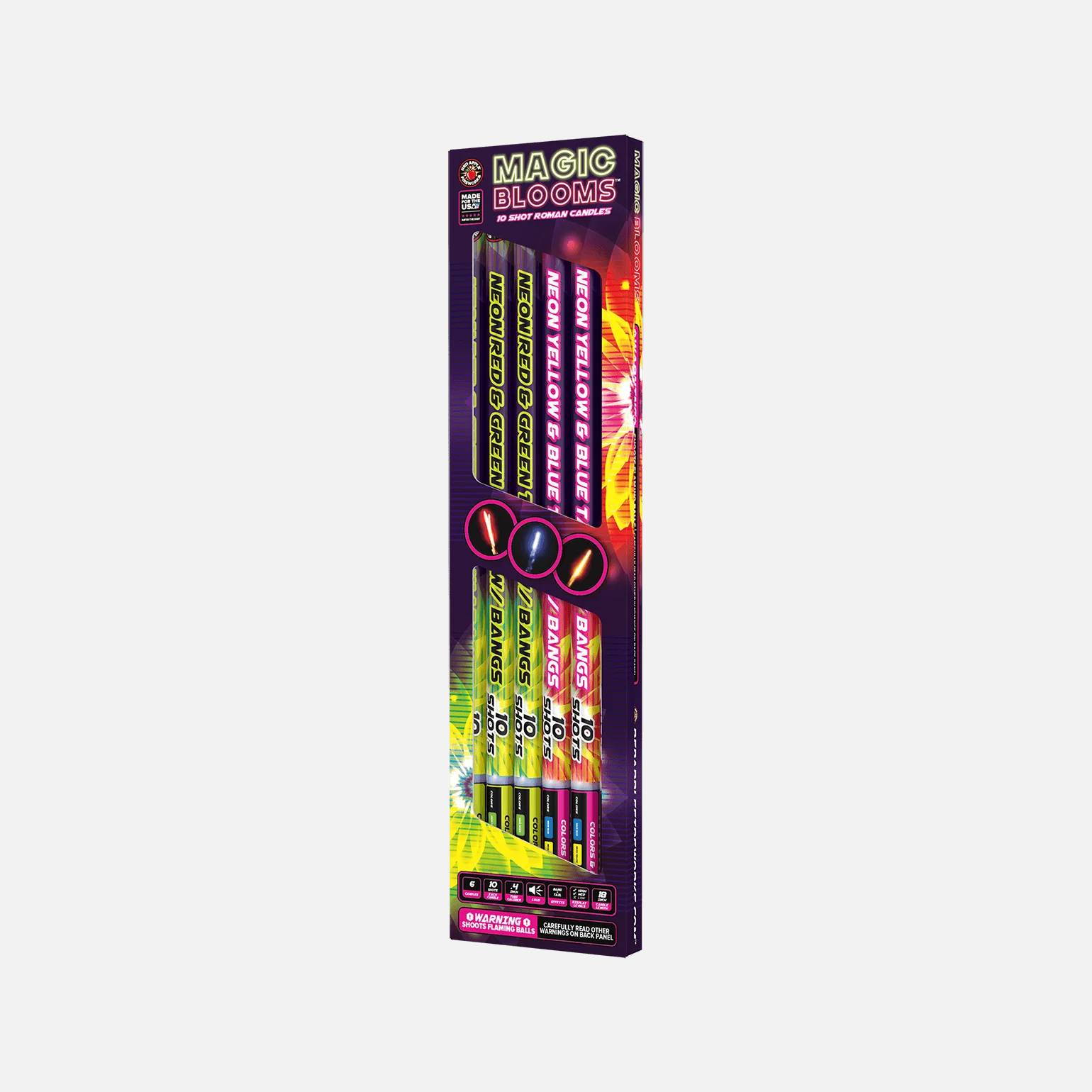 Magic Blooms™  10 Shot Roman Candles - Image 5