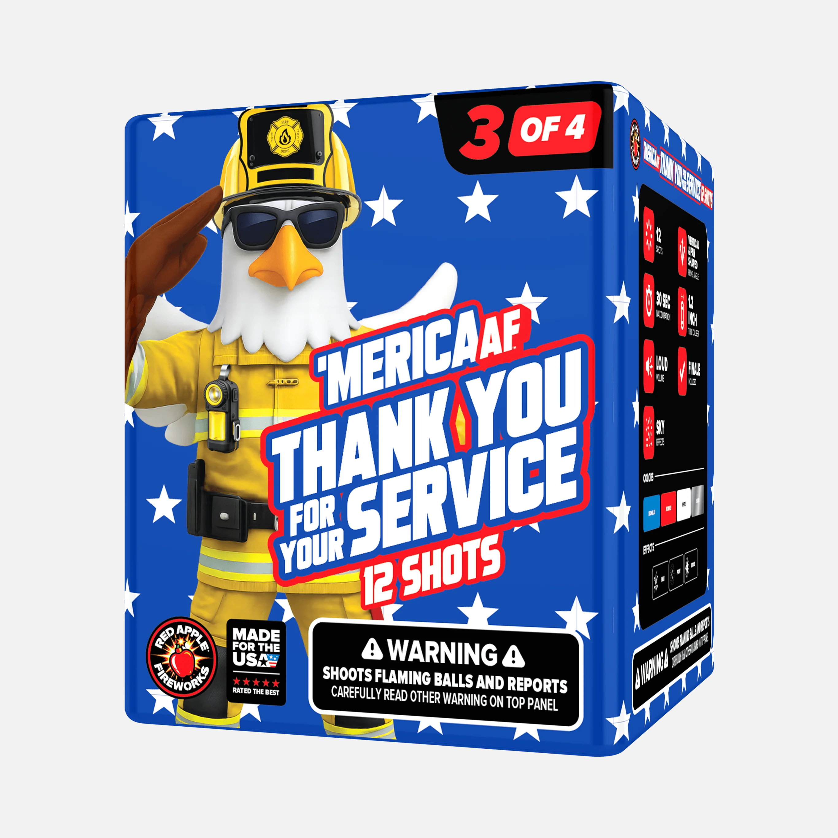 'MERICA AF™ Thank You for Your Service 48 Shot Large Aerial Finale Set® - Image 8