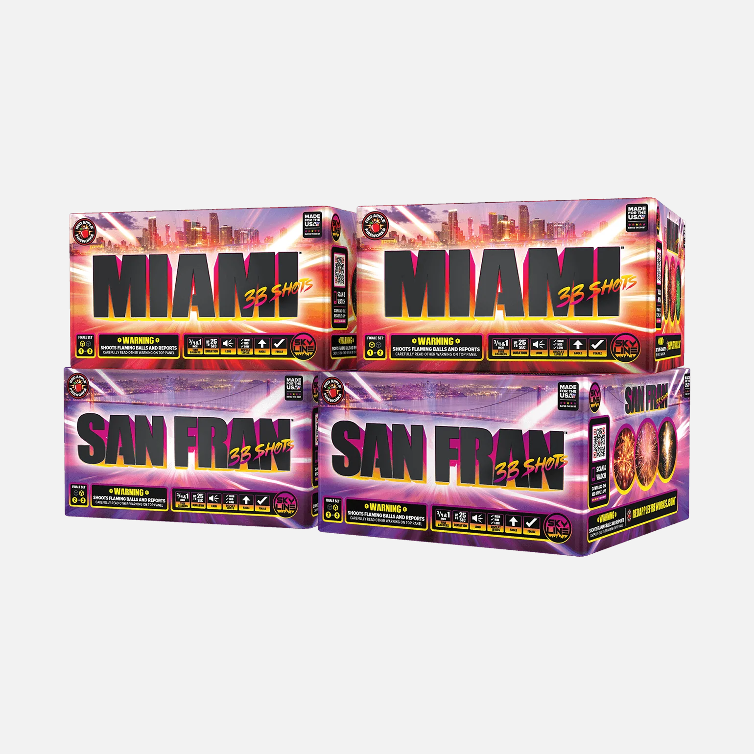 Miami 2 San Fran™ 66 Shots XL® Aerial Finale Set® - Image 4