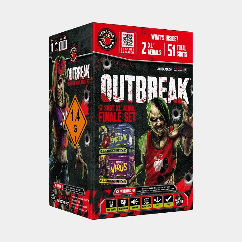 Outbreak™ 51 Shots XL® Aerial Finale Set® - Image 3