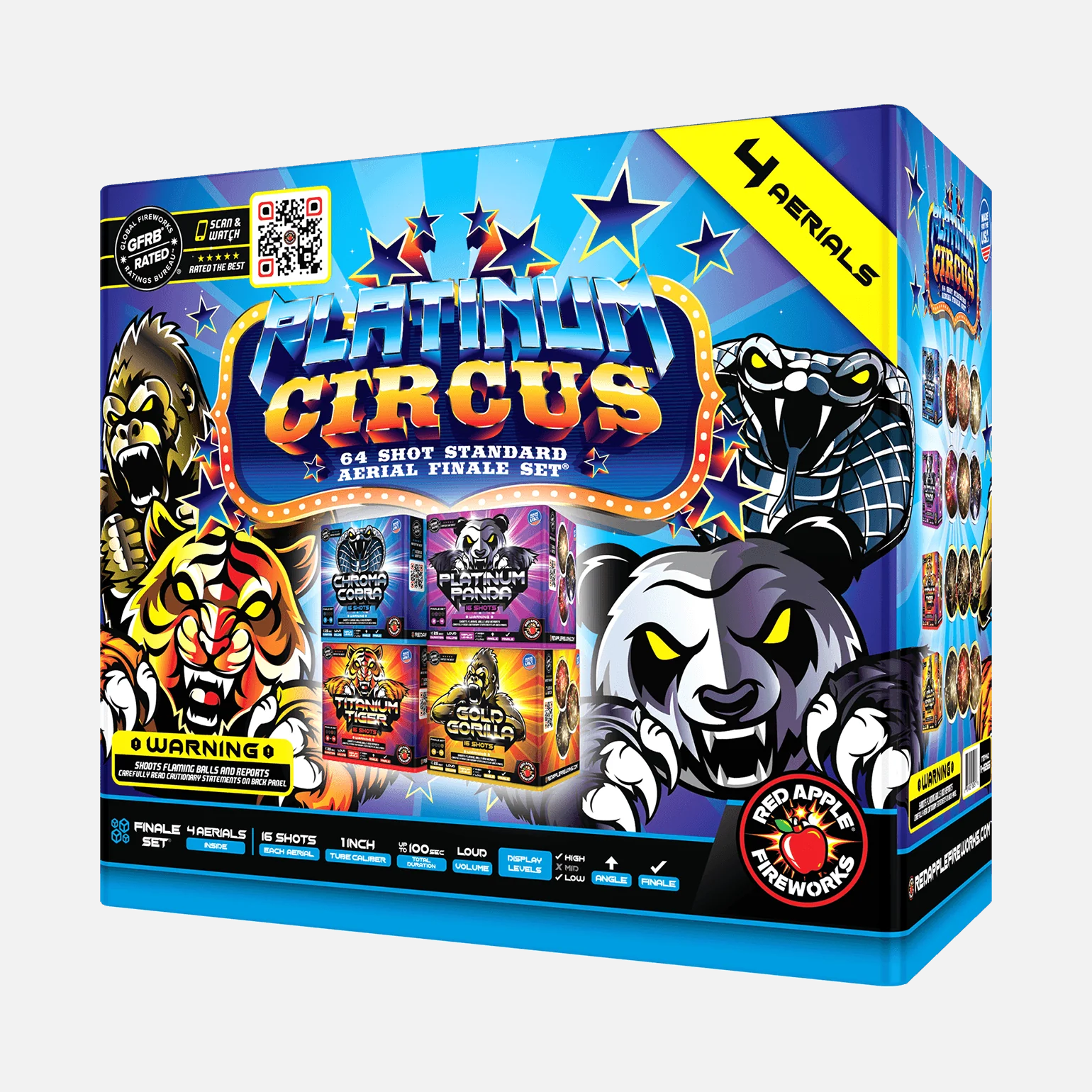 Platinum® Circus 64-Shots Standard Aerial Finale Set® - Image 5
