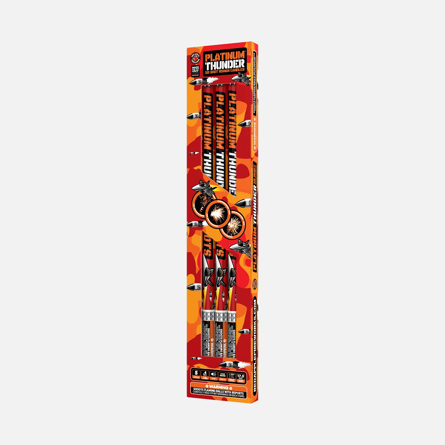 Platinum® Thunder 10 Shot Roman Candles - Image 5