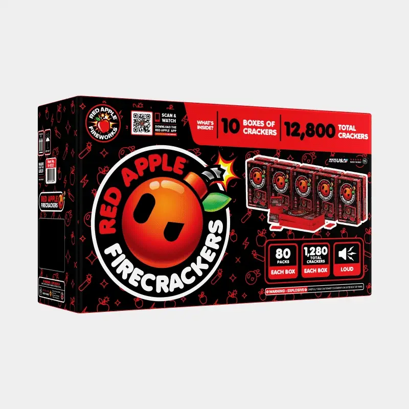 Red Apple® Bombs 16 Shot Full Brick Flash Crackers - Image 3