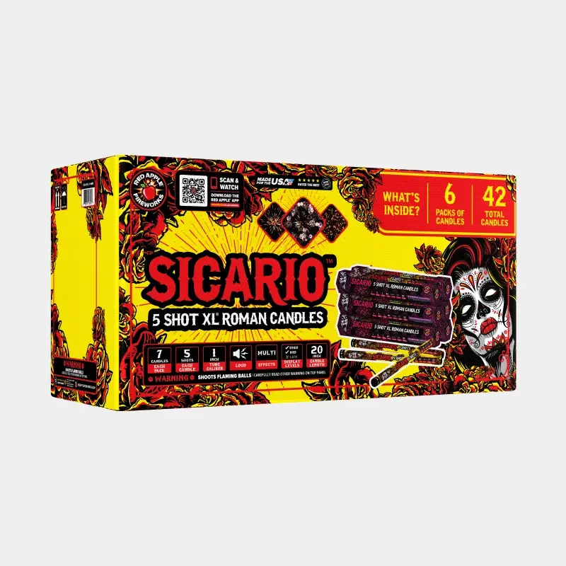 Sicario⢠5 Shot XL® Roman Candles - Image 3