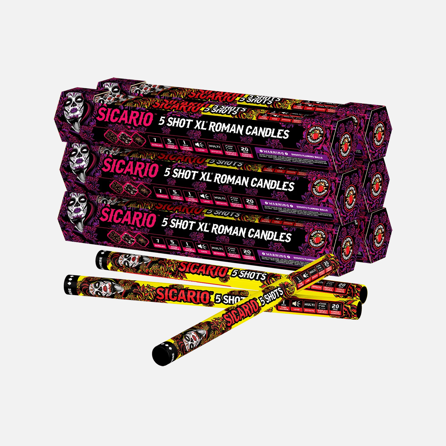 Sicario⢠5 Shot XL® Roman Candles - Image 4
