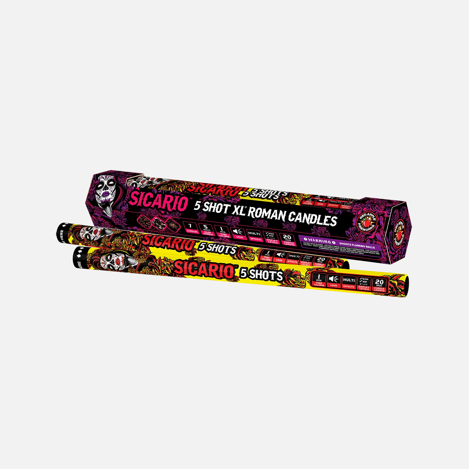 Sicario⢠5 Shot XL® Roman Candles - Image 5