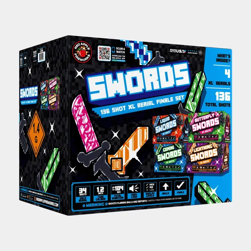 Swords™ 136-Shots XL® Aerial Finale Set® - Image 3