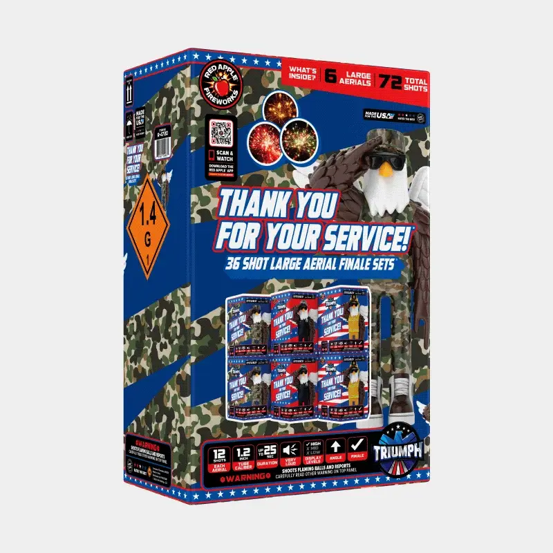 Thank You For Your Service!™ 72-Shots Large Aerial Finale Set® - Image 3