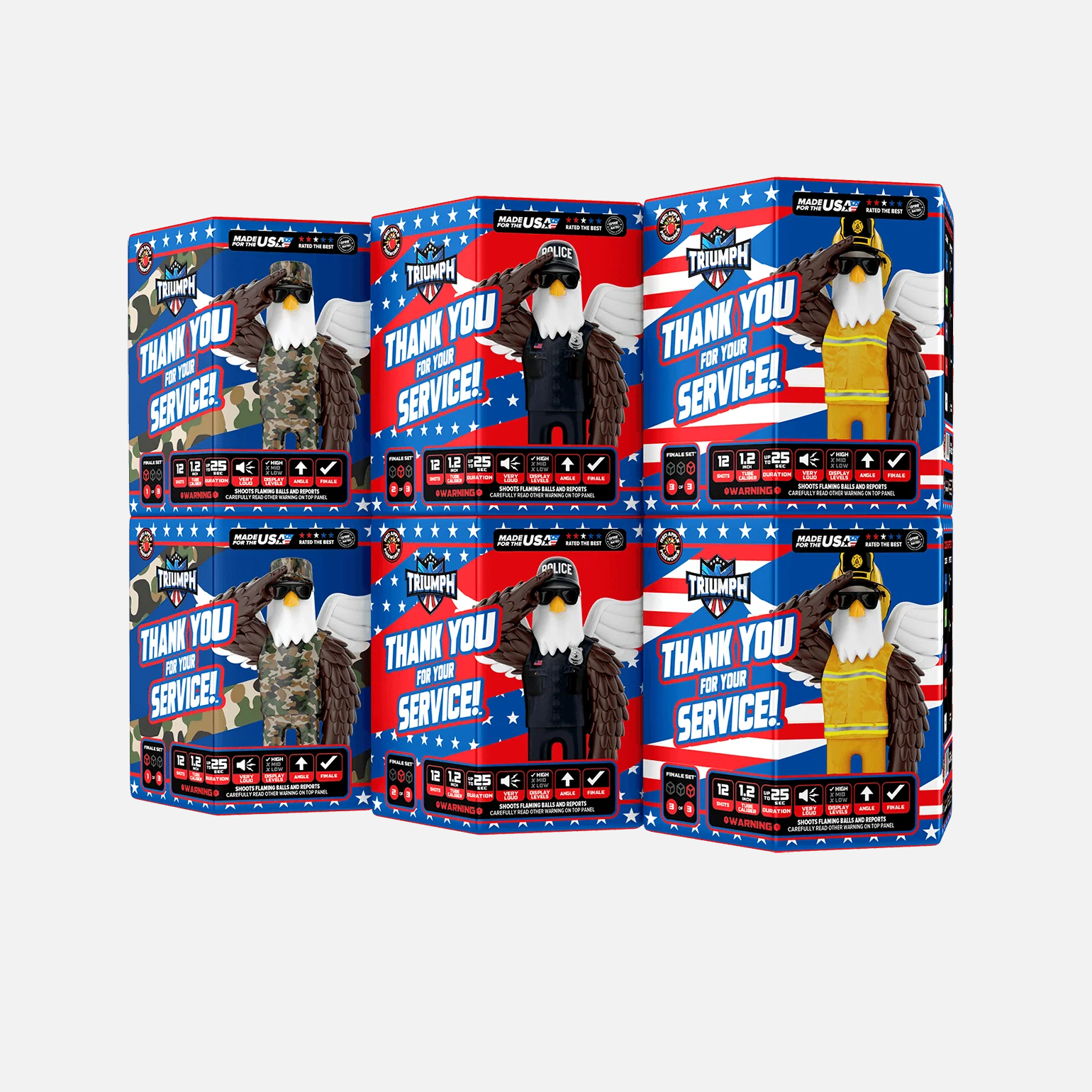 Thank You For Your Service!™ 72-Shots Large Aerial Finale Set® - Image 4