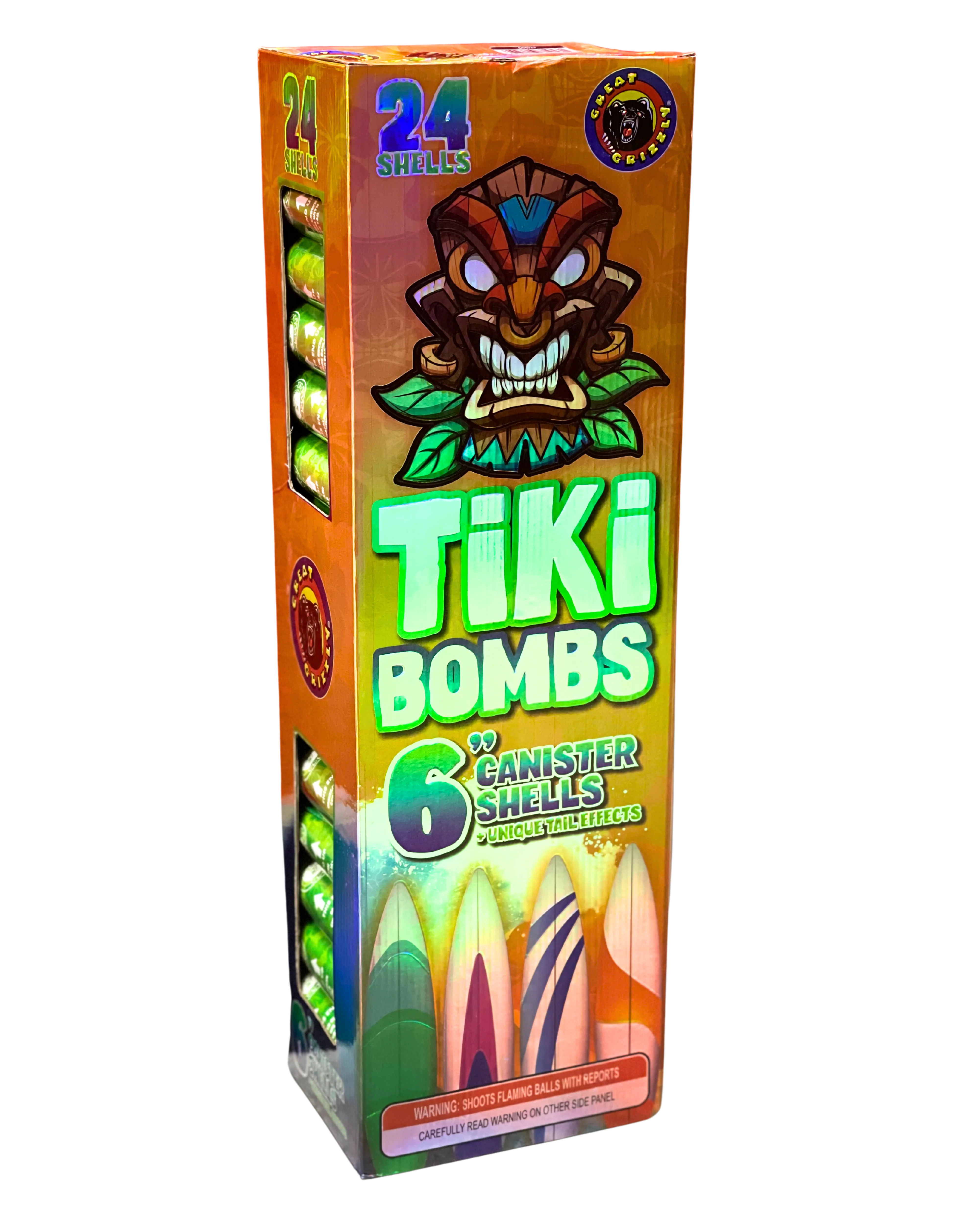 Tiki Bombs 24 Shot 6-Inch Canister Shells - Image 2