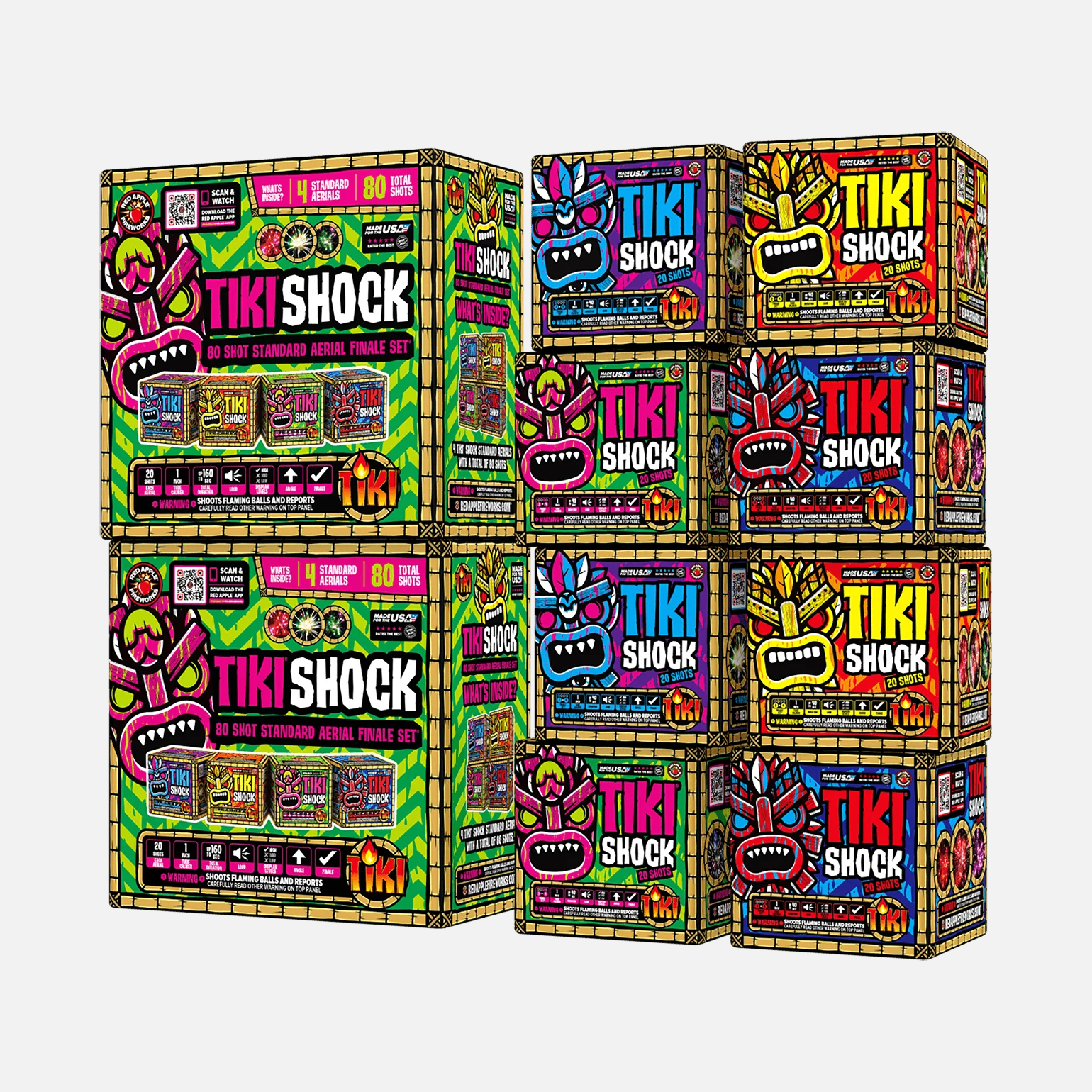 Tiki® Shock! 80 Shot Standard Aerial Finale Set® - Image 4