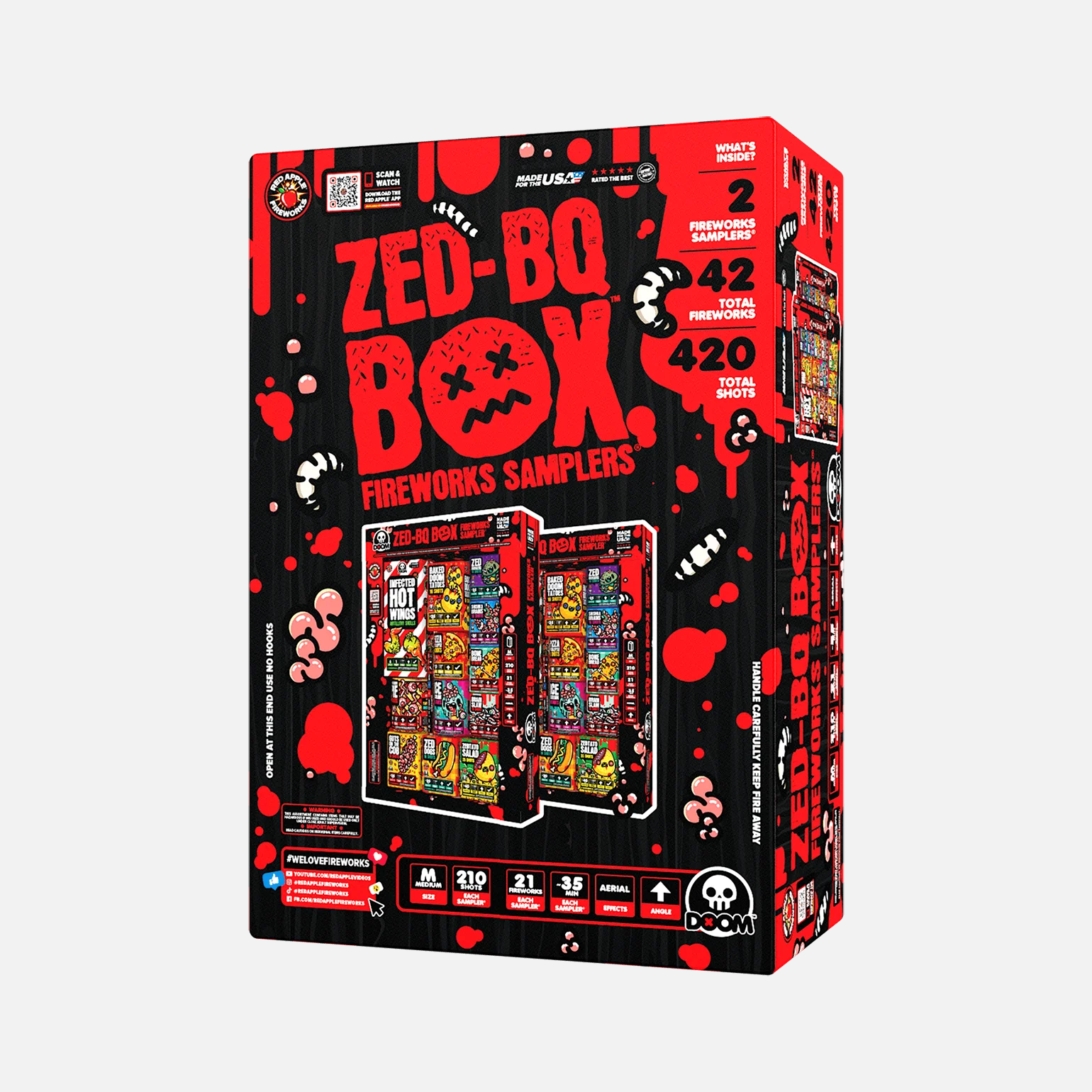 Zed-BQ⢠BOX 210 Shot Fireworks Sampler®