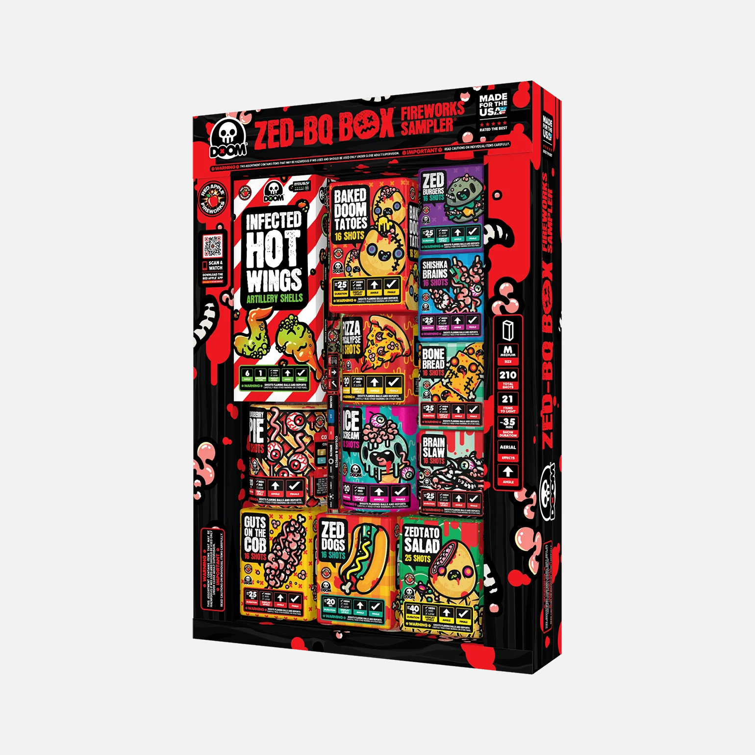 Zed-BQ⢠BOX 210 Shot Fireworks Sampler® - Image 5